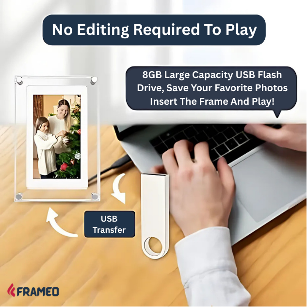 Frameo 5-Inch 720×1280 HD Acrylic Frame Keep Birthdays, Anniversaries And First Days Of School Looping So You Never Miss The Feeling Of That Day
